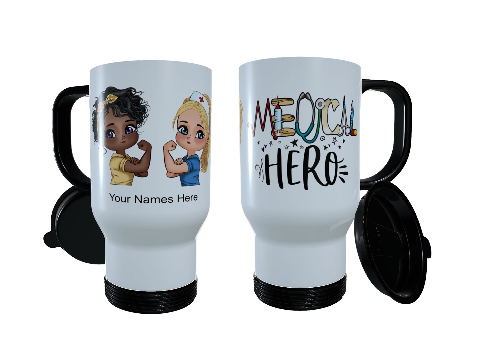 Best Friends Forever - Nurses Travel Mug, - Click Image to Close